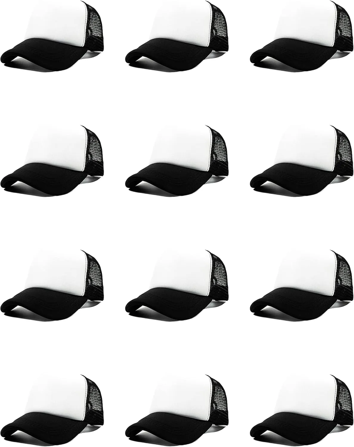 12 Pack Sublimation Hats for Men Blank Trucker Hats Bulk Snapback Mesh Women Baseball Caps DIY Custom 18 Colors