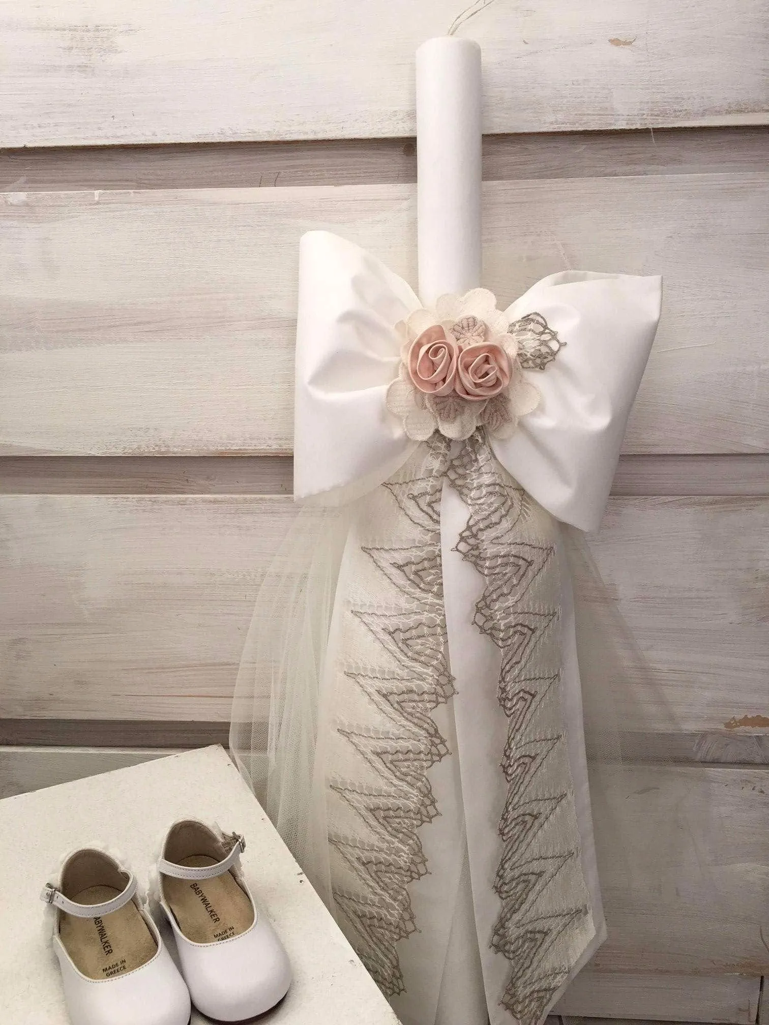 1906- Boho Lace Baptism Set