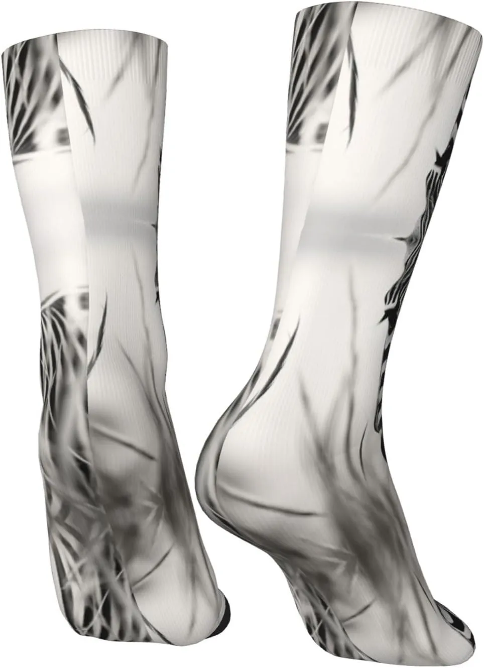 Abstract Animal Zebra1 Print Fun Contrast Socks,Novel Crazy Cool Socks,Pattern Funky Novelty Socks,Unisex Bulk Socks