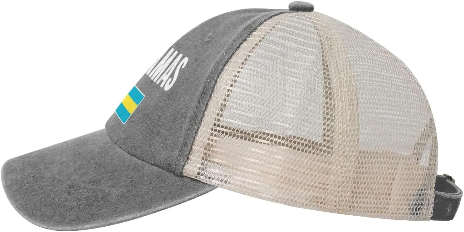 Bahamian Flag Bahamas Flag Black Baseball Cap for Men Women Hat Adjustable Trucker Hat Golf Dad Hats