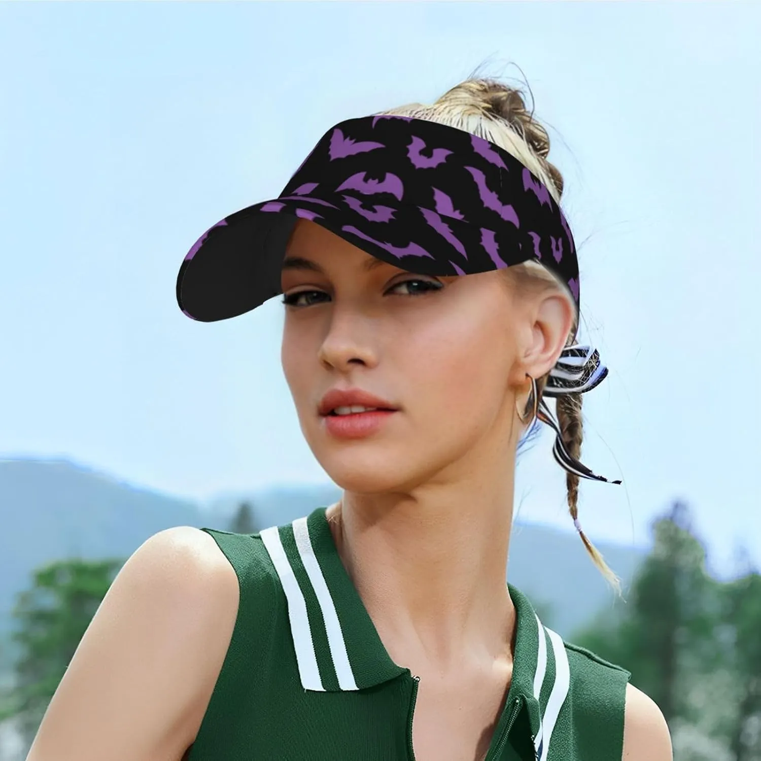 Cute Halloween Hats Cute Pumpkin Sport Sun Visor Hats Adjustable Empty Top Baseball Cap Sun Hat for Women Men