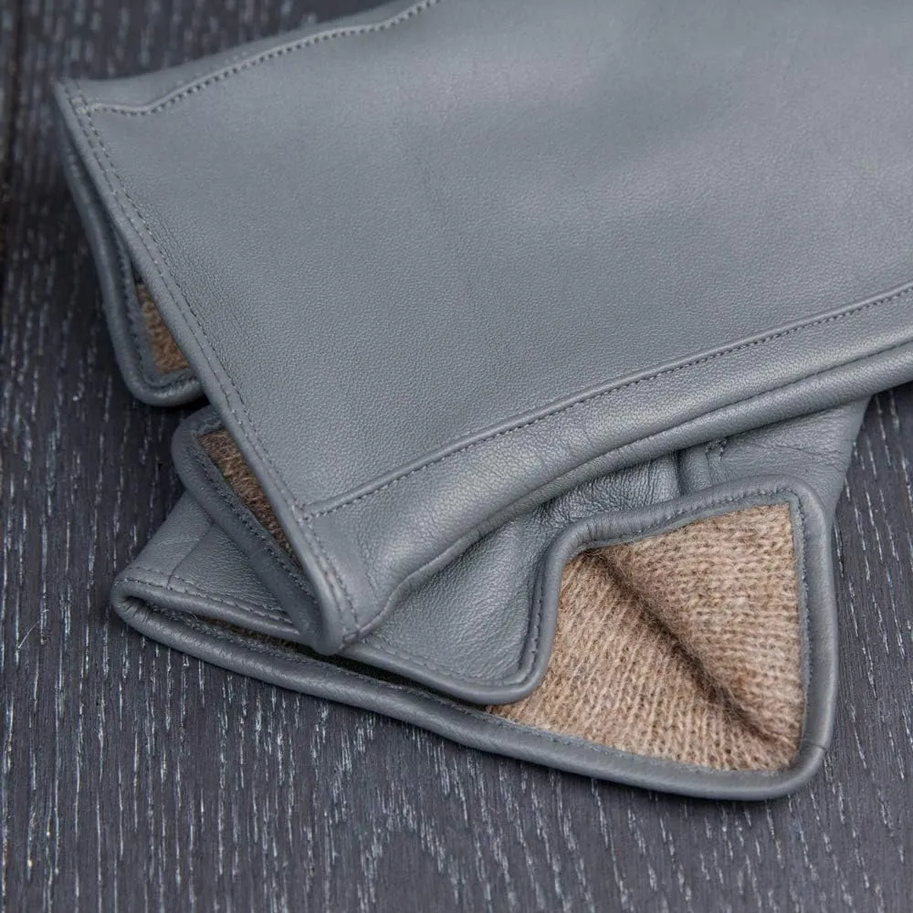Downholme Touchscreen Leather Cashmere Lined Gloves for Women