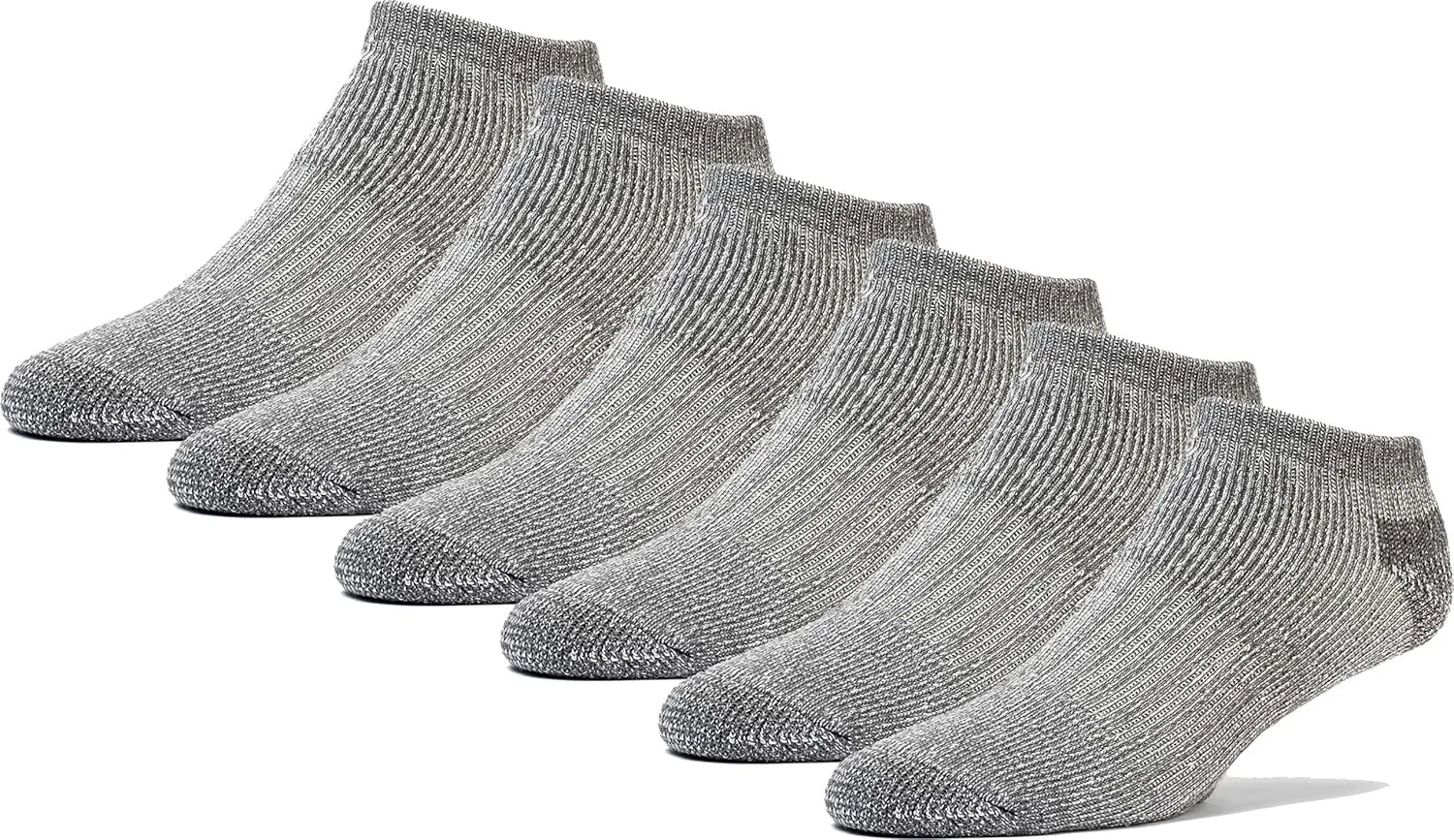 FUN TOES Low Cut Ankle Merino Wool Mens Hiking Running Socks Compression Arch Support Cushioned 6 Pairs