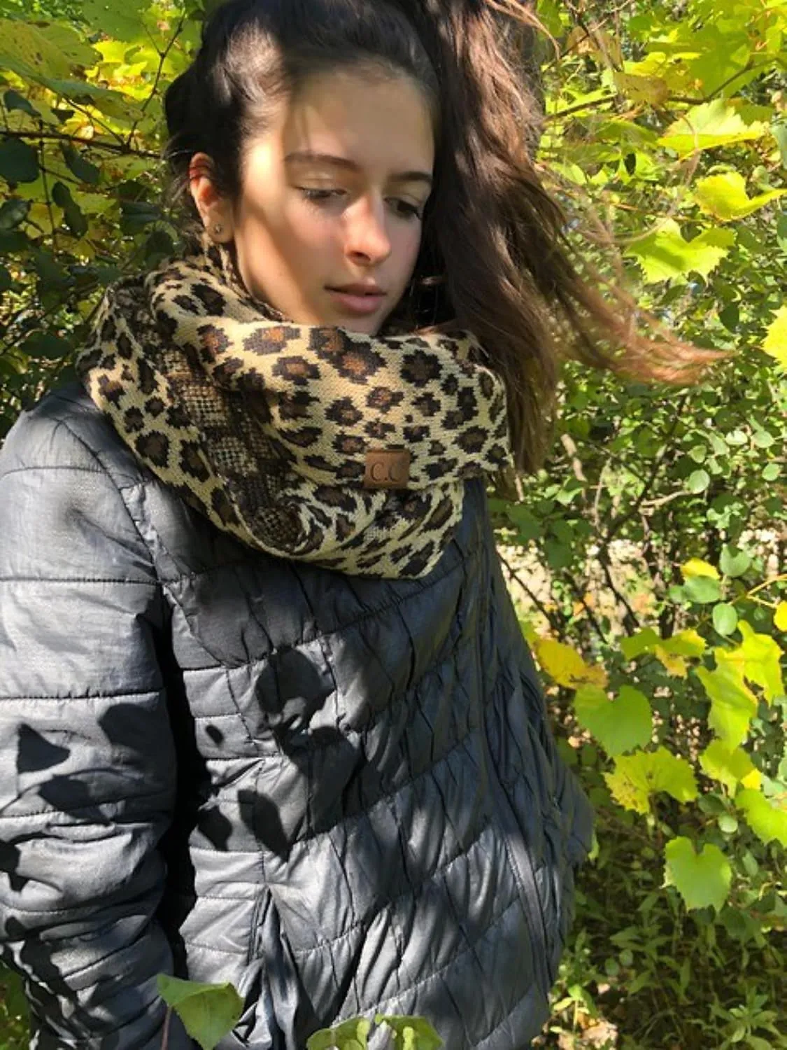 Funky Junque Infinity Scarf Women Winter Cable Knit Circle Wrap - Mother's Day Gift