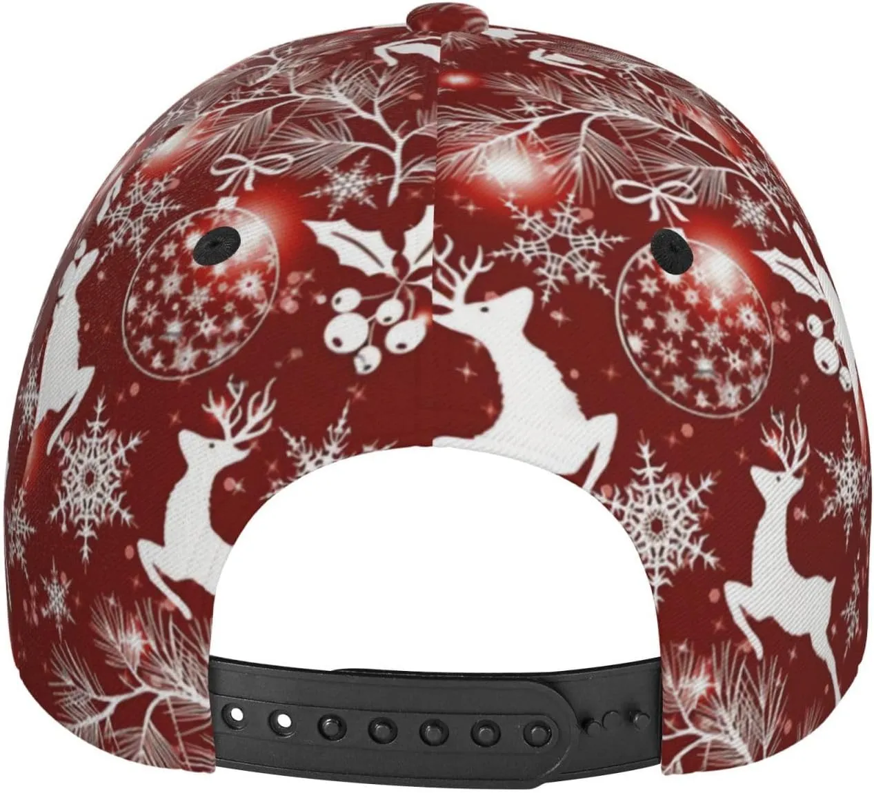 Funny Christmas Baseball Cap Adjustable Hat Xmas Snowflake Red Plaid Sun Cap for Men Women
