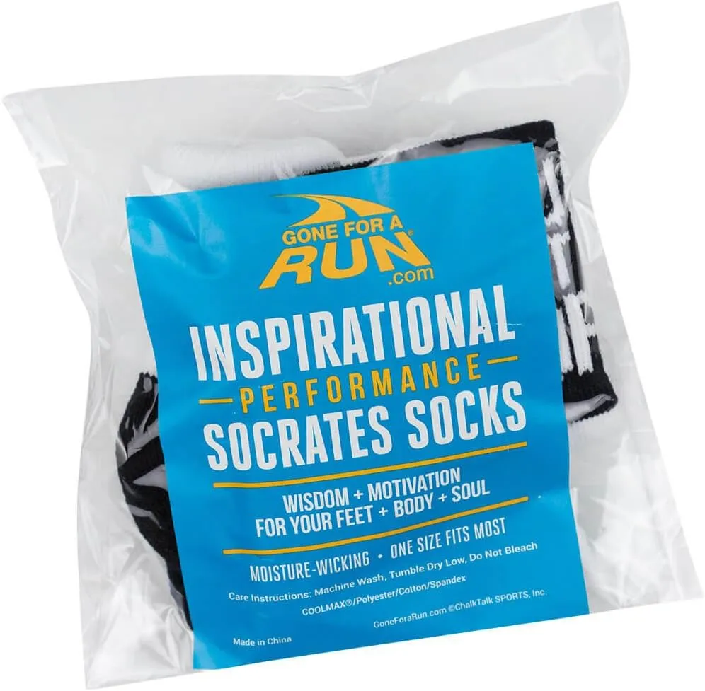 Gone For a Run Inspirational Ankle Socks for Women - Affirmation - Fun Running Socks - Runners Gifts & Motivation