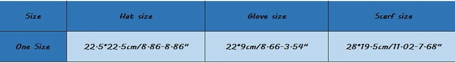 Hat Gloves Scarf Set Women Men Winter Beanies Cable Knit Cuffed Hats Neck Warmer Cold Weather Skiing Cycling