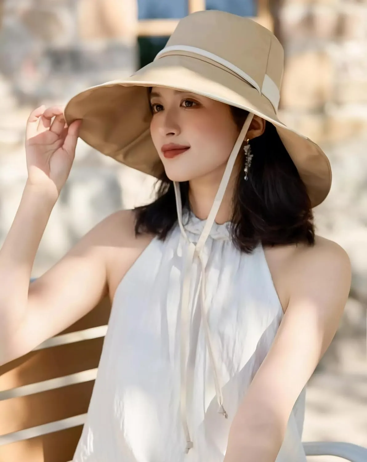 HUAMULAN Wide Brim Women Sun Hat Summer Beach Bucket Fishing Hats Metal Wired Edge Packable UV Protection for Hiking Garden