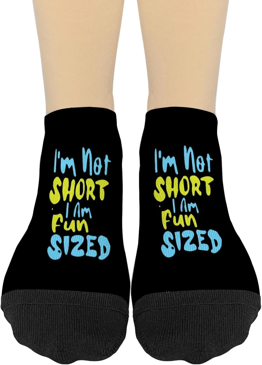 I'm Not Short I'm Fun Sized Short Girl Mens Low Cut Socks Athletic Sock for Womens