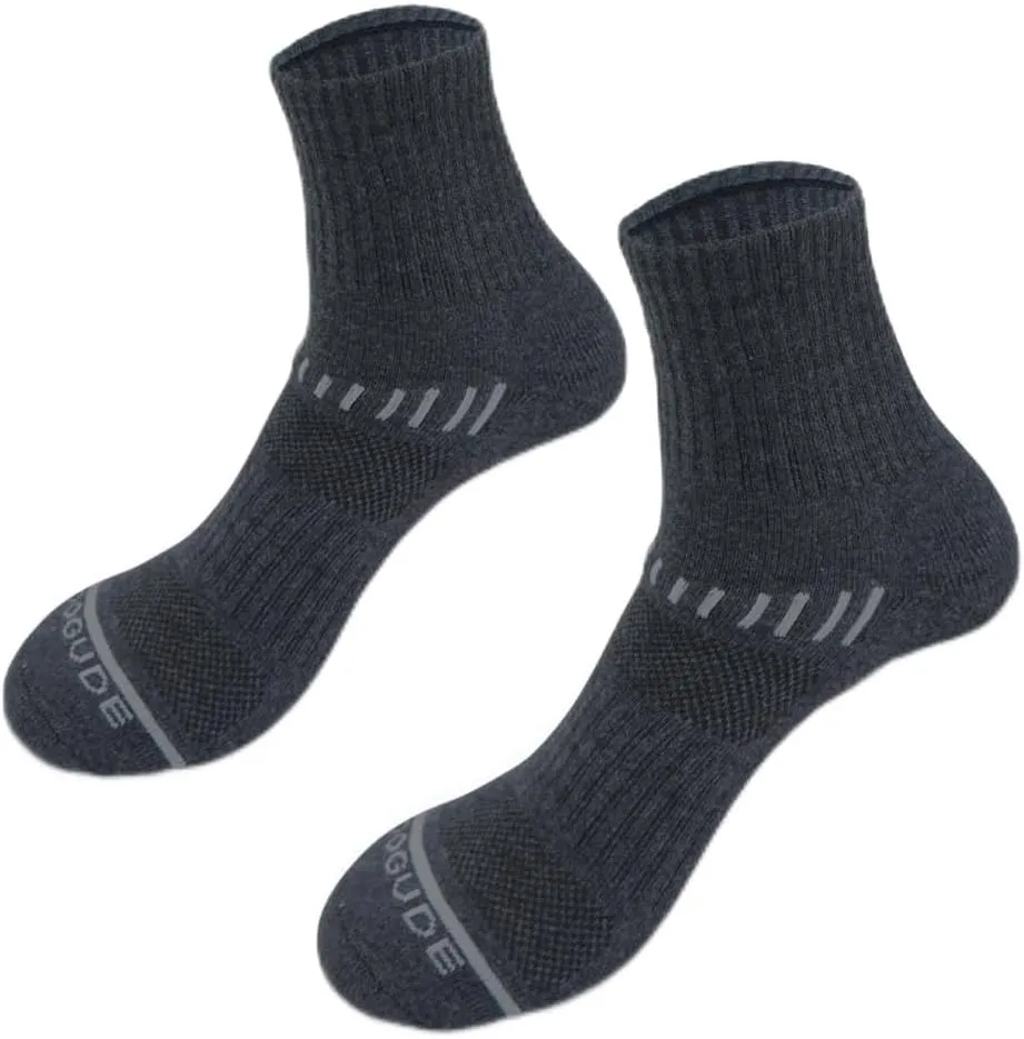 Men's Athletic Socks Cotton Breathable Cushioned Crew Medium Ankle Running Sports Workout Thick Socks