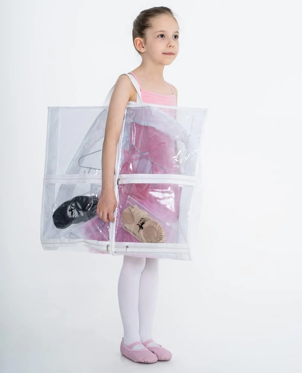 MSMAX 2PCS Garment Bag Dance Costume Bag Hanging Suit Bag for Dance Competitions/Travel/Storage Closet