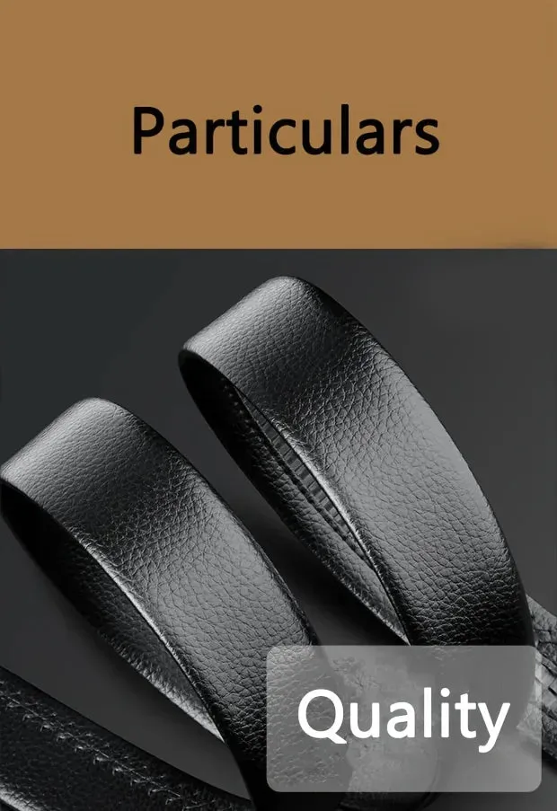 New Men's Belt Casual Fashion Automatic Buckle Business Leather Belts For Men Jeans High Quality Strap Ideal Gift Choice