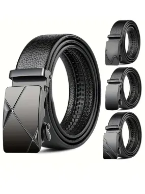 New Men's Belt Casual Fashion Automatic Buckle Business Leather Belts For Men Jeans High Quality Strap Ideal Gift Choice