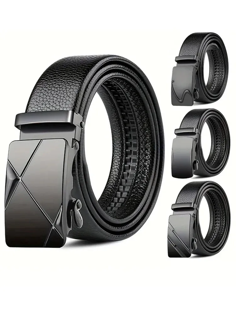 New Men's Belt Casual Fashion Automatic Buckle Business Leather Belts For Men Jeans High Quality Strap Ideal Gift Choice