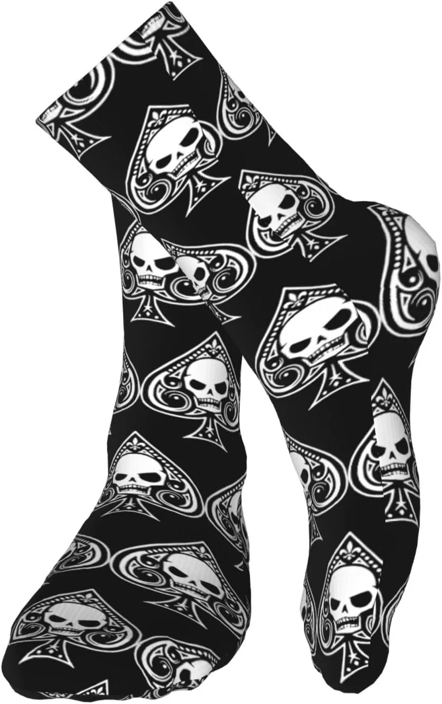Poker Ace Of Spades Running Socks Breathable Round Neck Socks Sports Socks