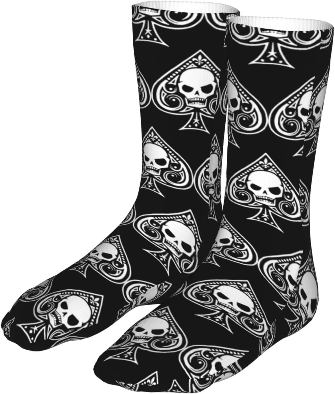 Poker Ace Of Spades Running Socks Breathable Round Neck Socks Sports Socks