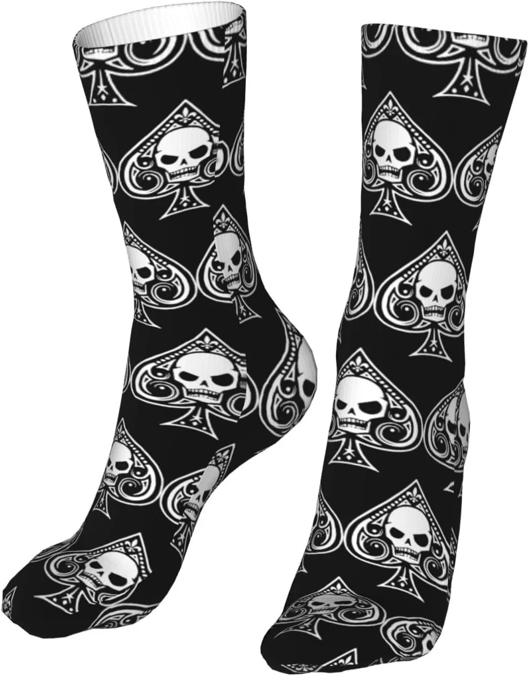 Poker Ace Of Spades Running Socks Breathable Round Neck Socks Sports Socks