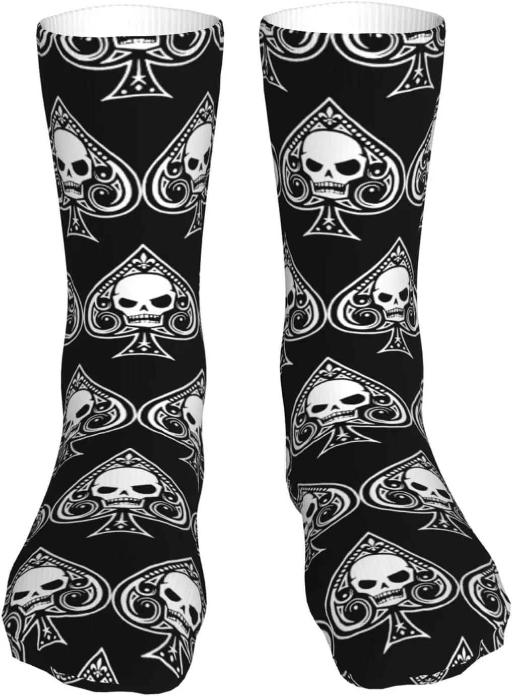 Poker Ace Of Spades Running Socks Breathable Round Neck Socks Sports Socks
