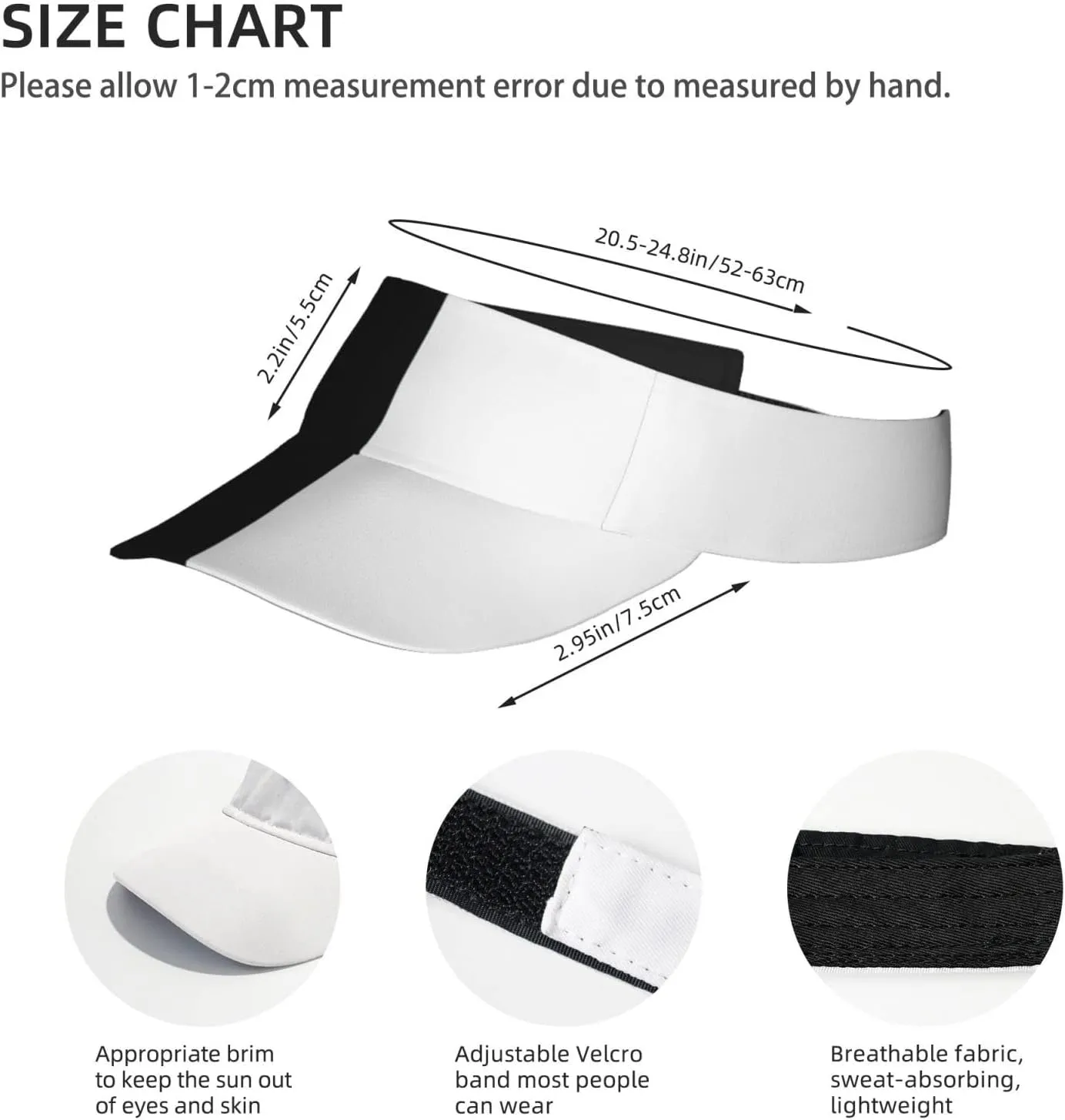 Pure Split Black and White Hats Black White Sun Visor Hats Women Wide Brim Summer Protection Beach Sun Hat Cap