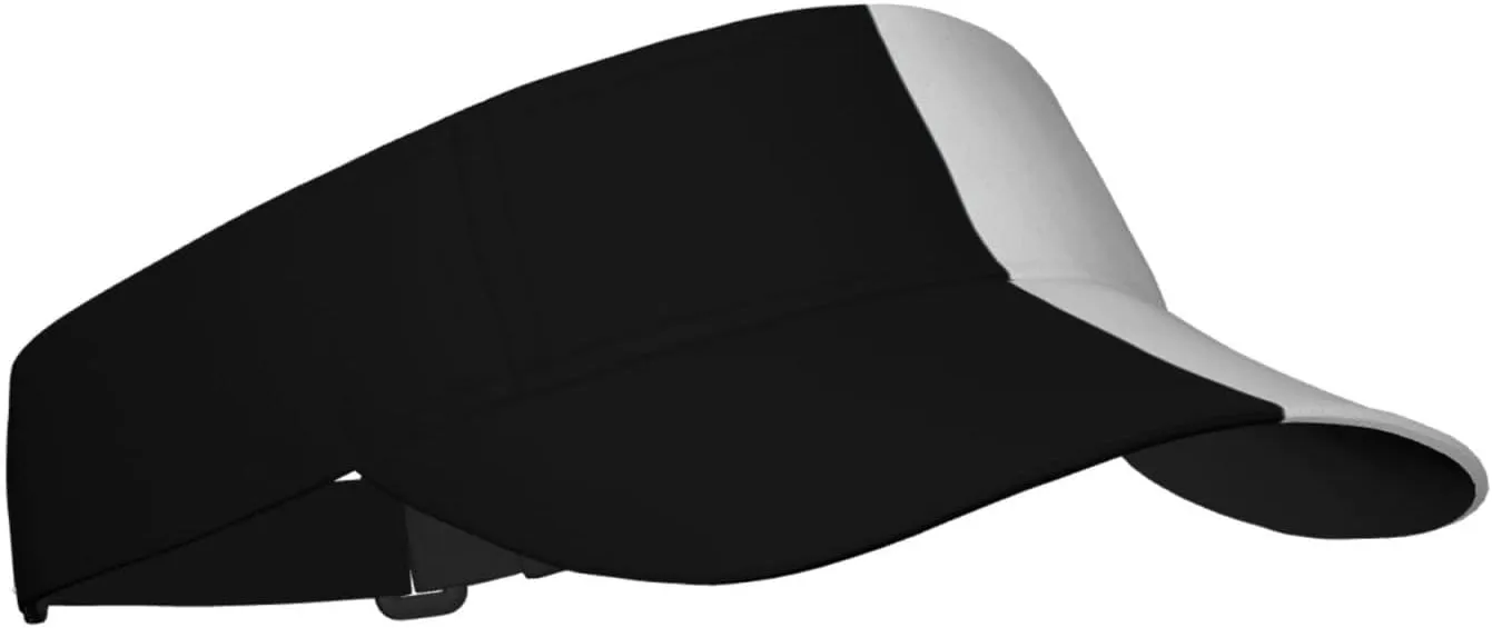 Pure Split Black and White Hats Black White Sun Visor Hats Women Wide Brim Summer Protection Beach Sun Hat Cap