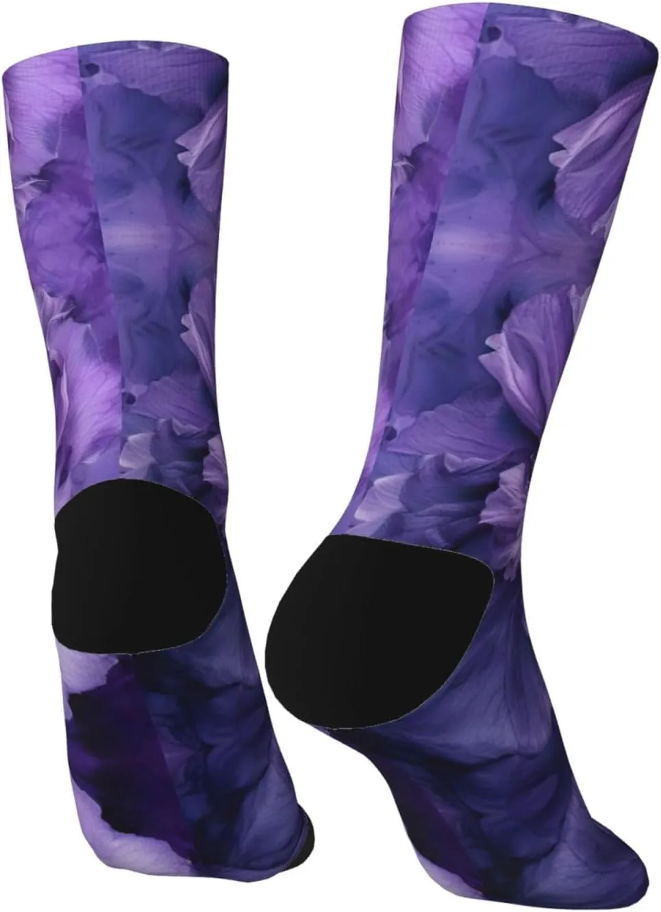 purple Print Custom Personalized Fun Novelty Adult Socks Casual Soft Socks For Men Women