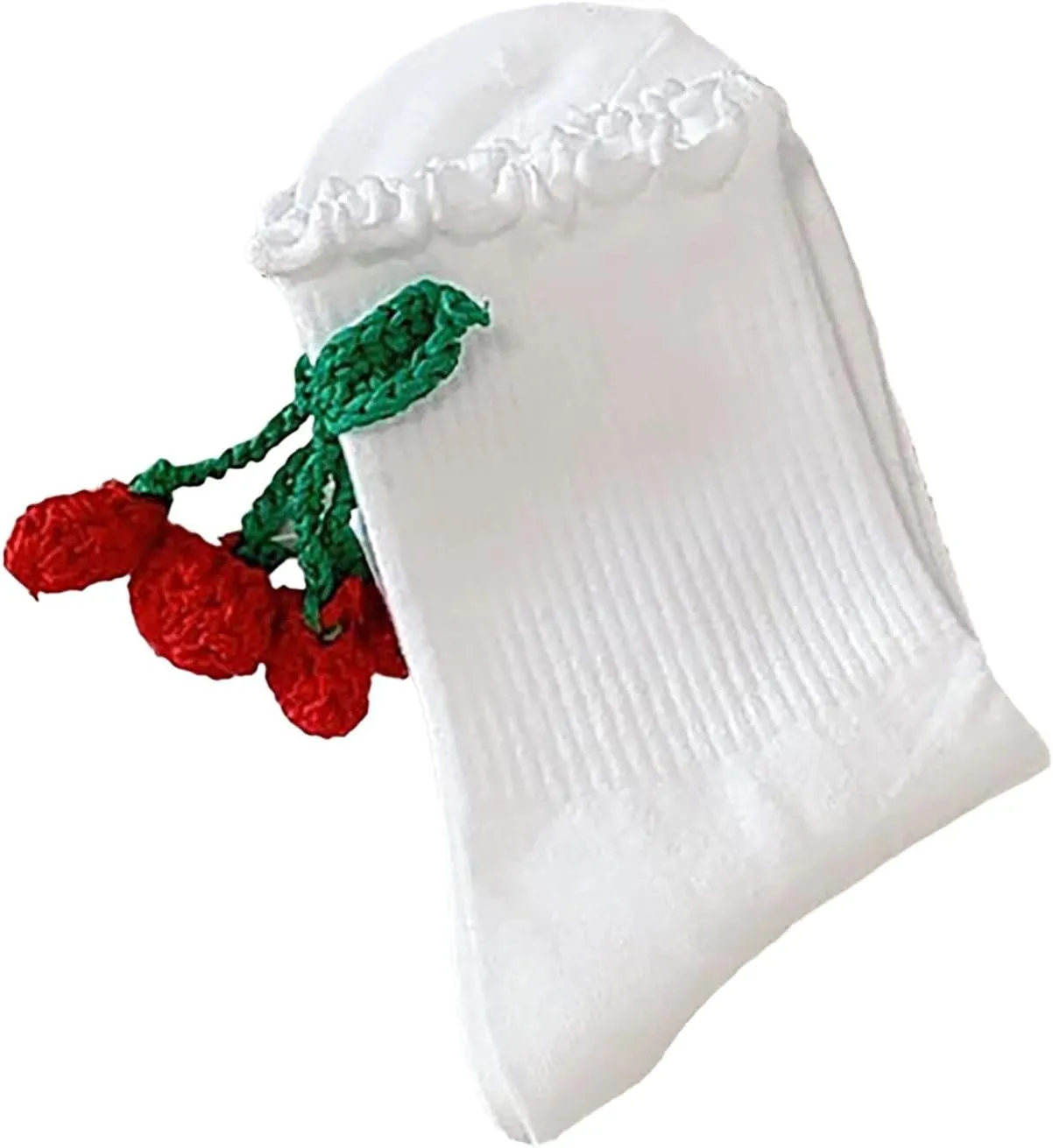 Ruffled Socks For Women Cotton Mid Length Comfortable Breathable Crew Ankle Sock With Bows