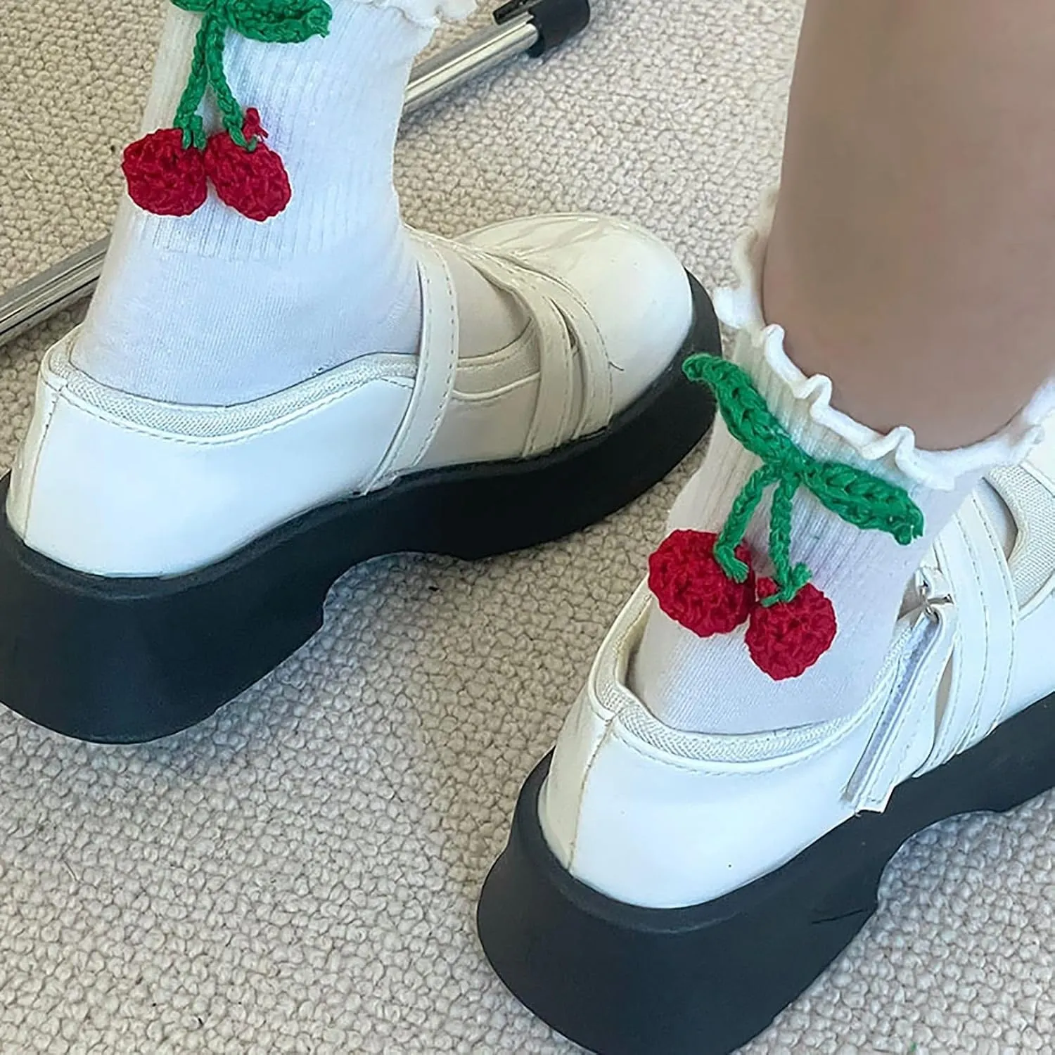 Ruffled Socks For Women Cotton Mid Length Comfortable Breathable Crew Ankle Sock With Bows