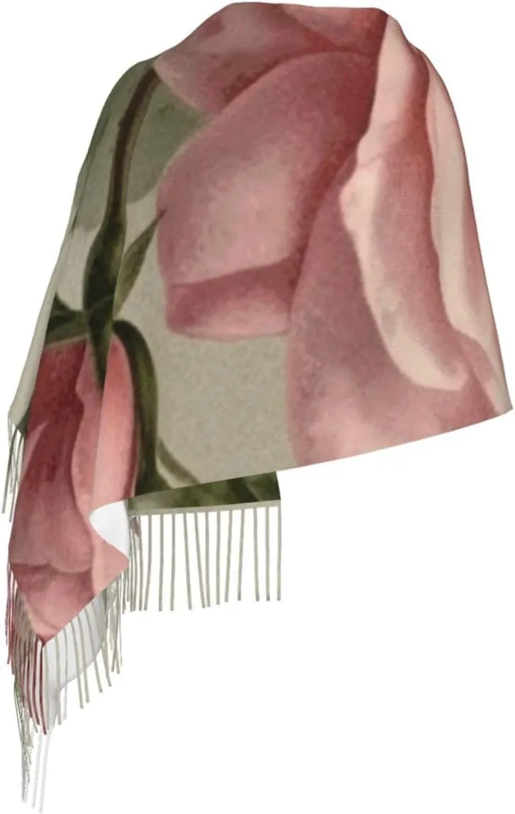 Scarf for Women Winter Warm Scarves Lightweight Soft Shawl Vintage Wall of Radio Boombox_75800211 Fringed Scarf