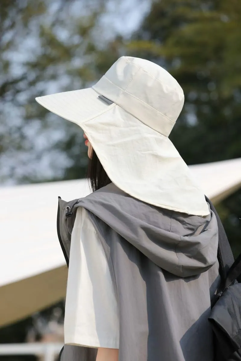 Sun Hats for Women Wide Brim Summer Beach Hat Uv Protection Outdoor Foldable Fishing Safari Bucket Hat with Neck Flap