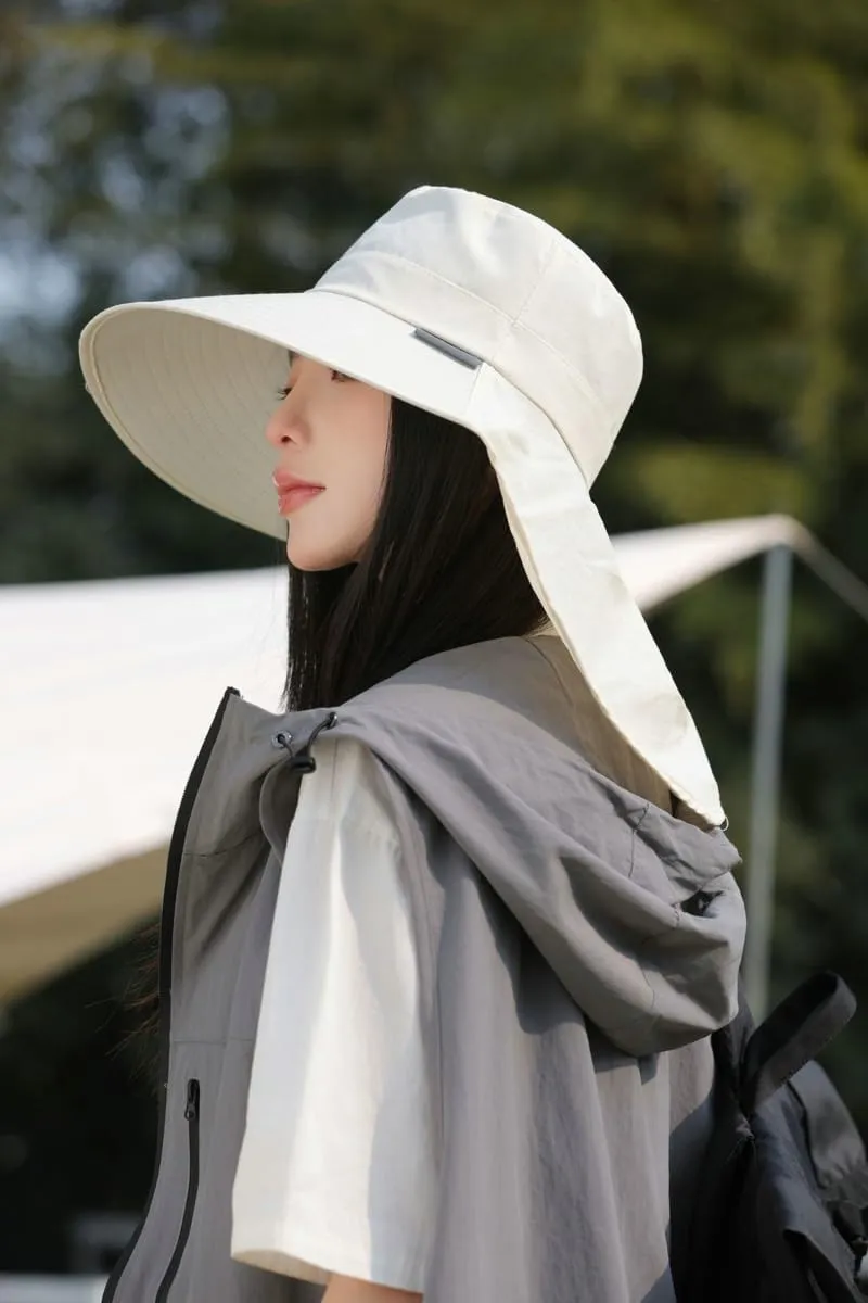 Sun Hats for Women Wide Brim Summer Beach Hat Uv Protection Outdoor Foldable Fishing Safari Bucket Hat with Neck Flap