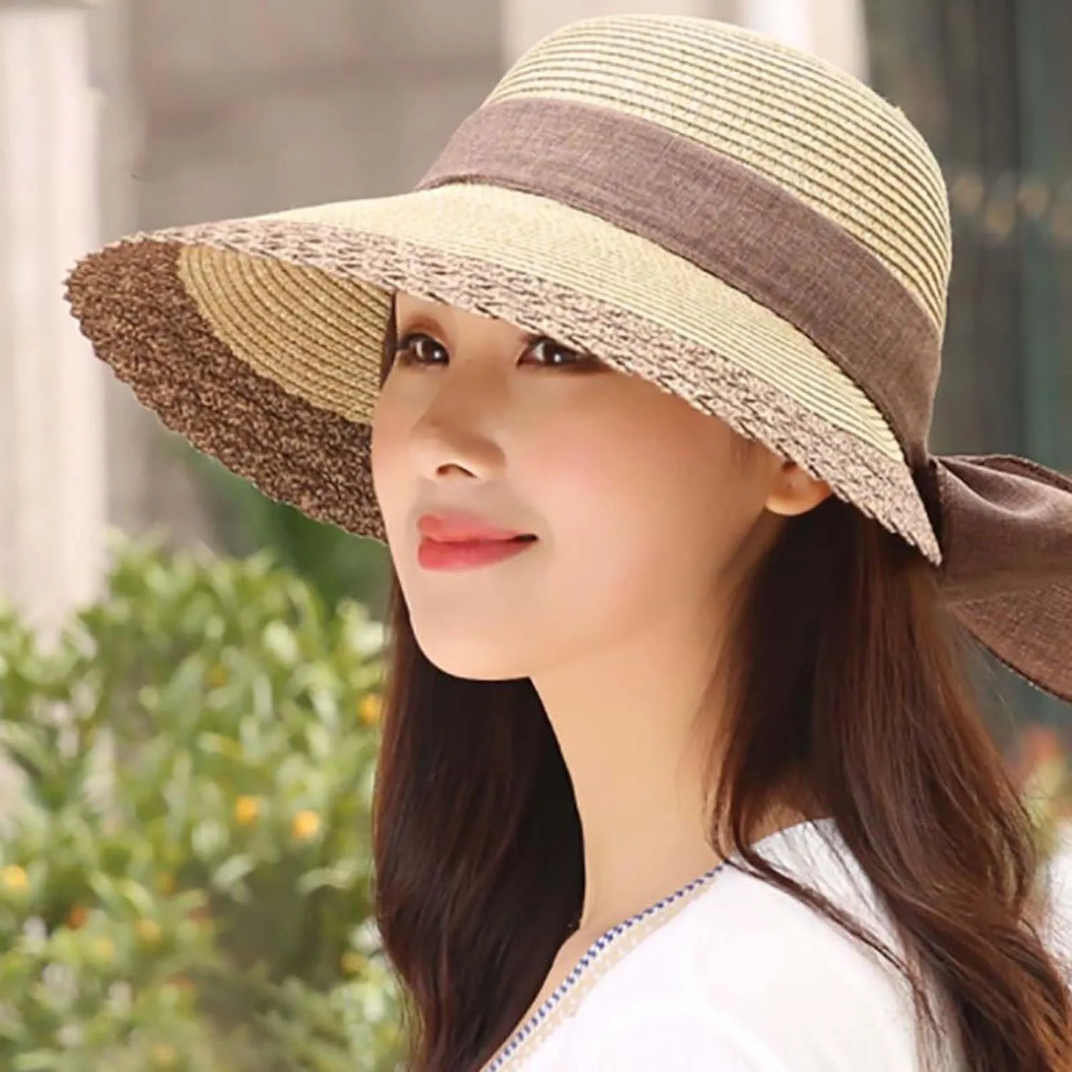 Sun Hats Women Sun Protection Wide Brim Shawl with Neck Flap Hiking Visor Hat Fishing Hat UV Protection Beach Hats