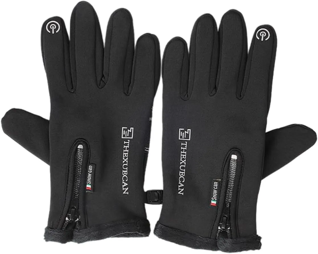 Touch Screen Warm Gloves for Men Insulated Winter Driving Gloves Outdoor Sports Riding Windproof