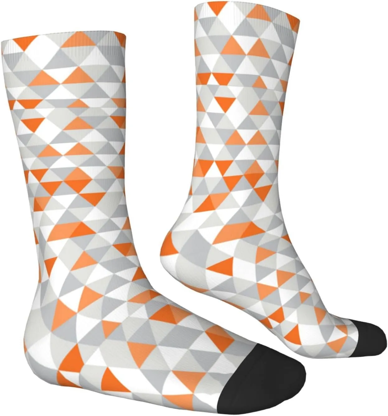 Triangles Patterns Print Funny Socks For Men Women Fun Cozy Crazy Novelty Fashion Breathable Adult Socks