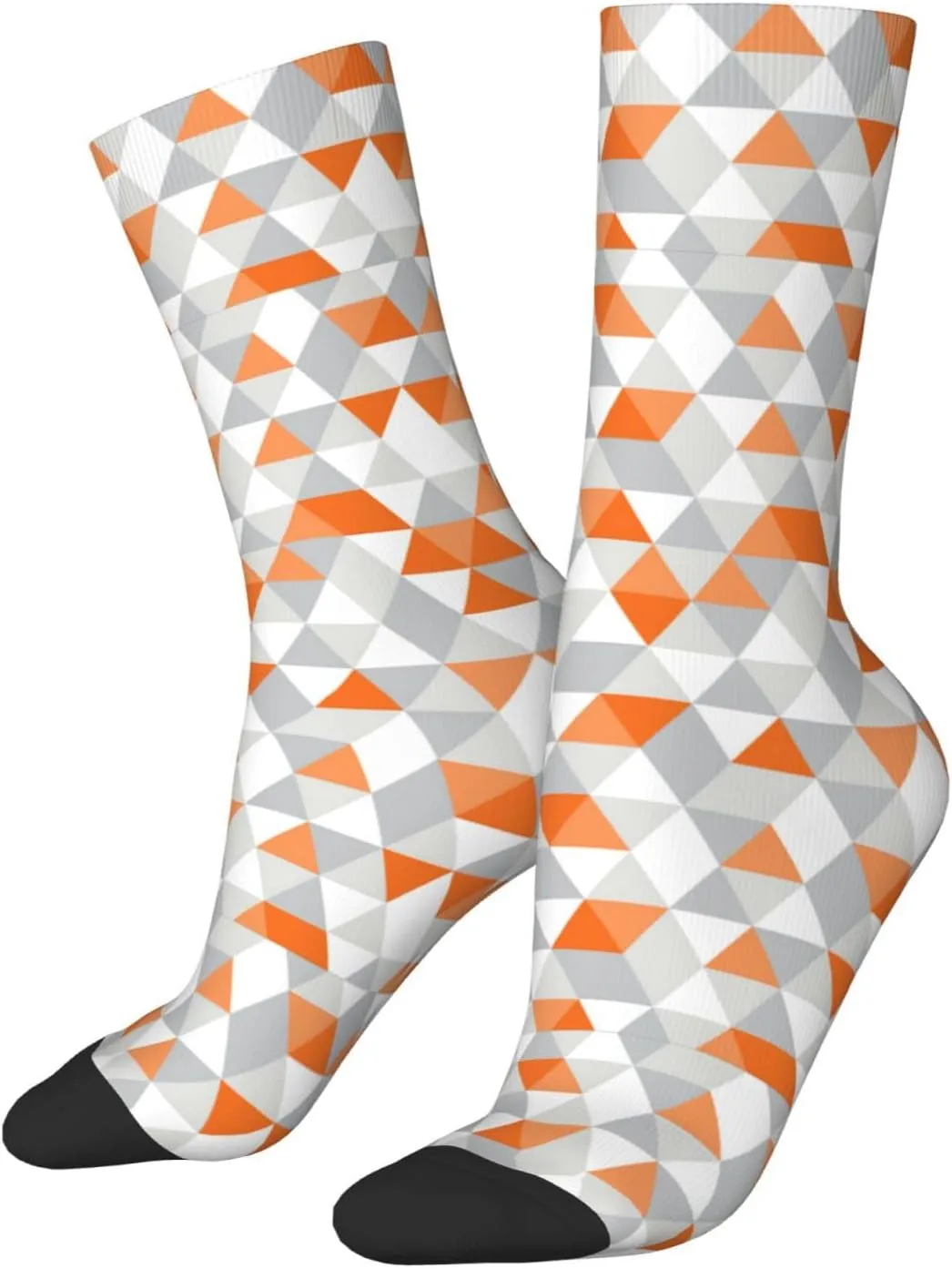 Triangles Patterns Print Funny Socks For Men Women Fun Cozy Crazy Novelty Fashion Breathable Adult Socks