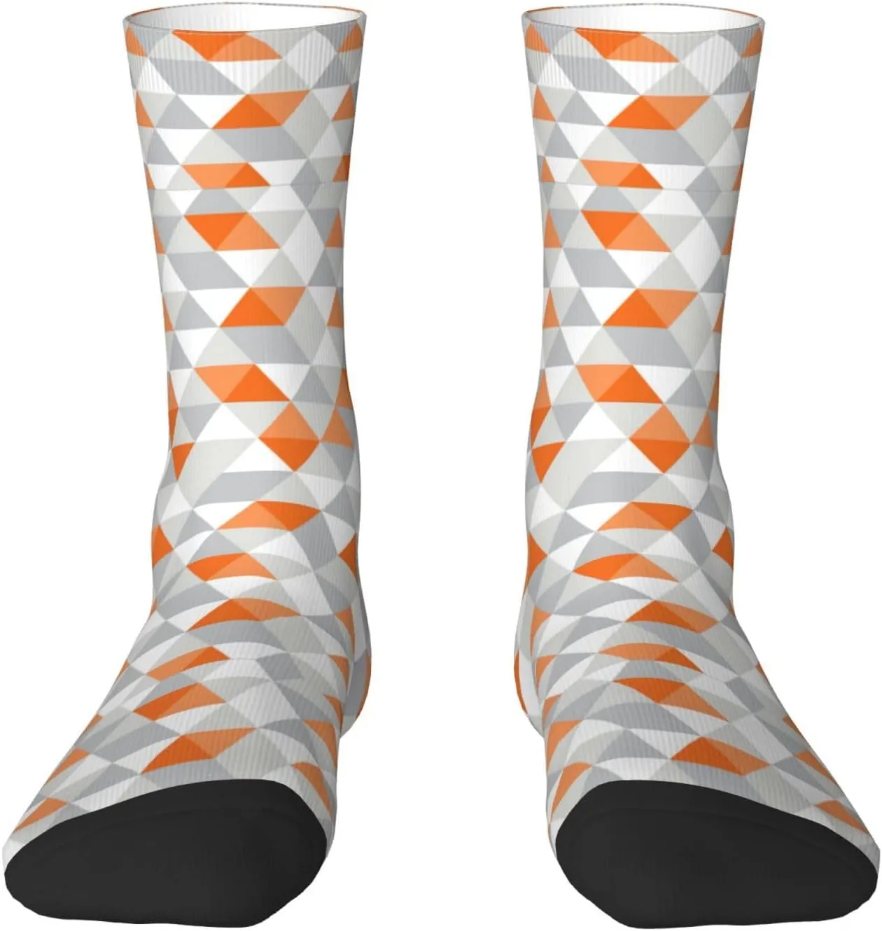 Triangles Patterns Print Funny Socks For Men Women Fun Cozy Crazy Novelty Fashion Breathable Adult Socks