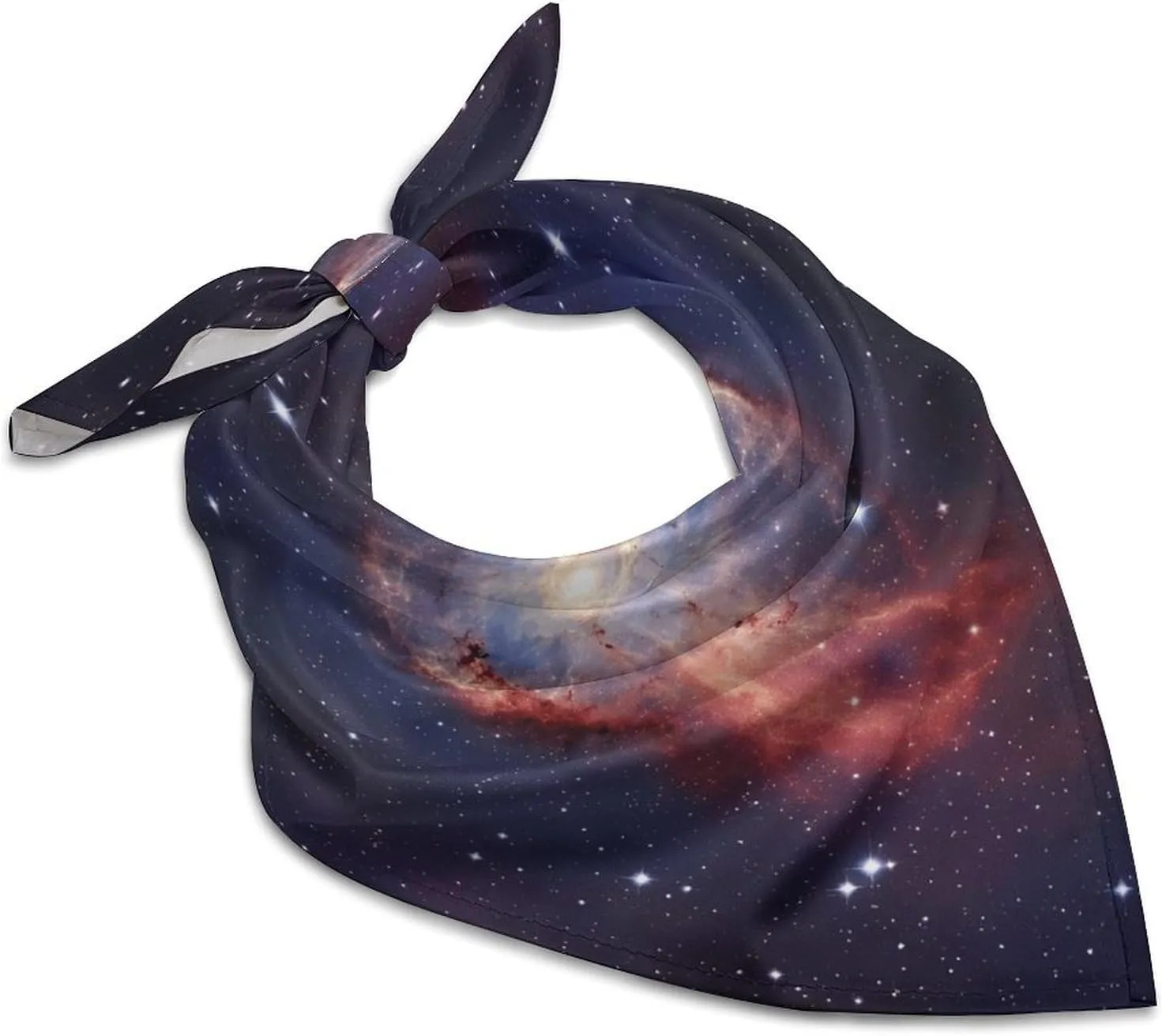 Universe Gala Silk Scarf Fashion Satin Head Scarf Lightweight Head Scarves for Neck Silk Scarves for Women Men Boho Hair Wrap Sleeping Kerchief Bandanas Pocket Square 18" X 18"