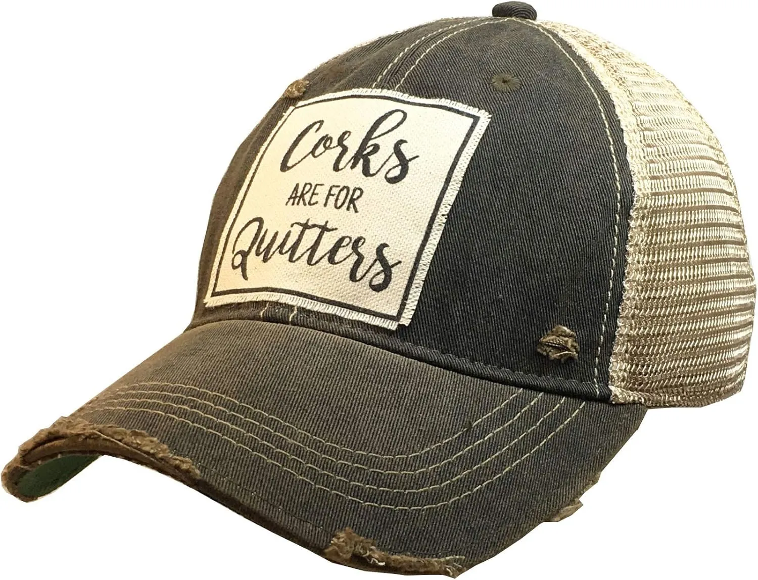VINTAGE LIFE Women's Distressed Funny Sayings Trucker Baseball Hats