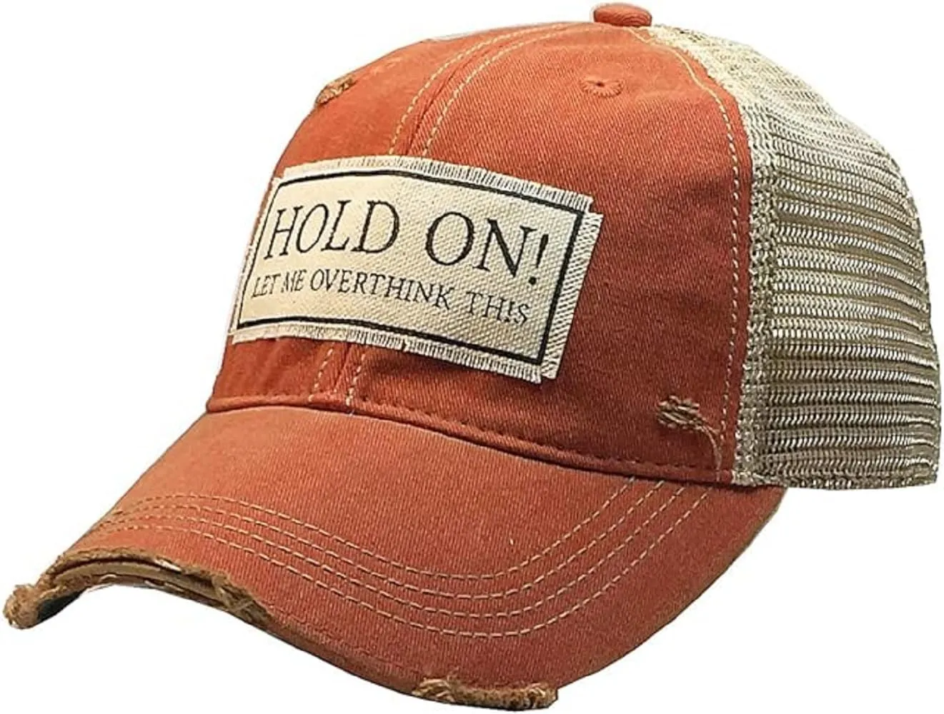 VINTAGE LIFE Women's Distressed Funny Sayings Trucker Baseball Hats