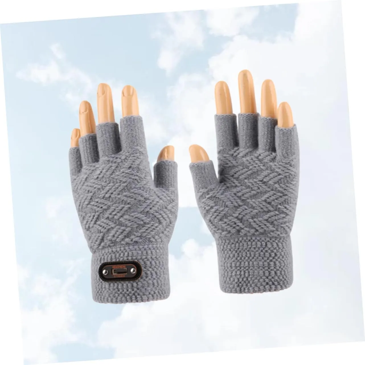 Winter Gloves Biking Gloves Fingerless Gloves Men Winter Running Gloves Bike Gloves Warm Half Finger