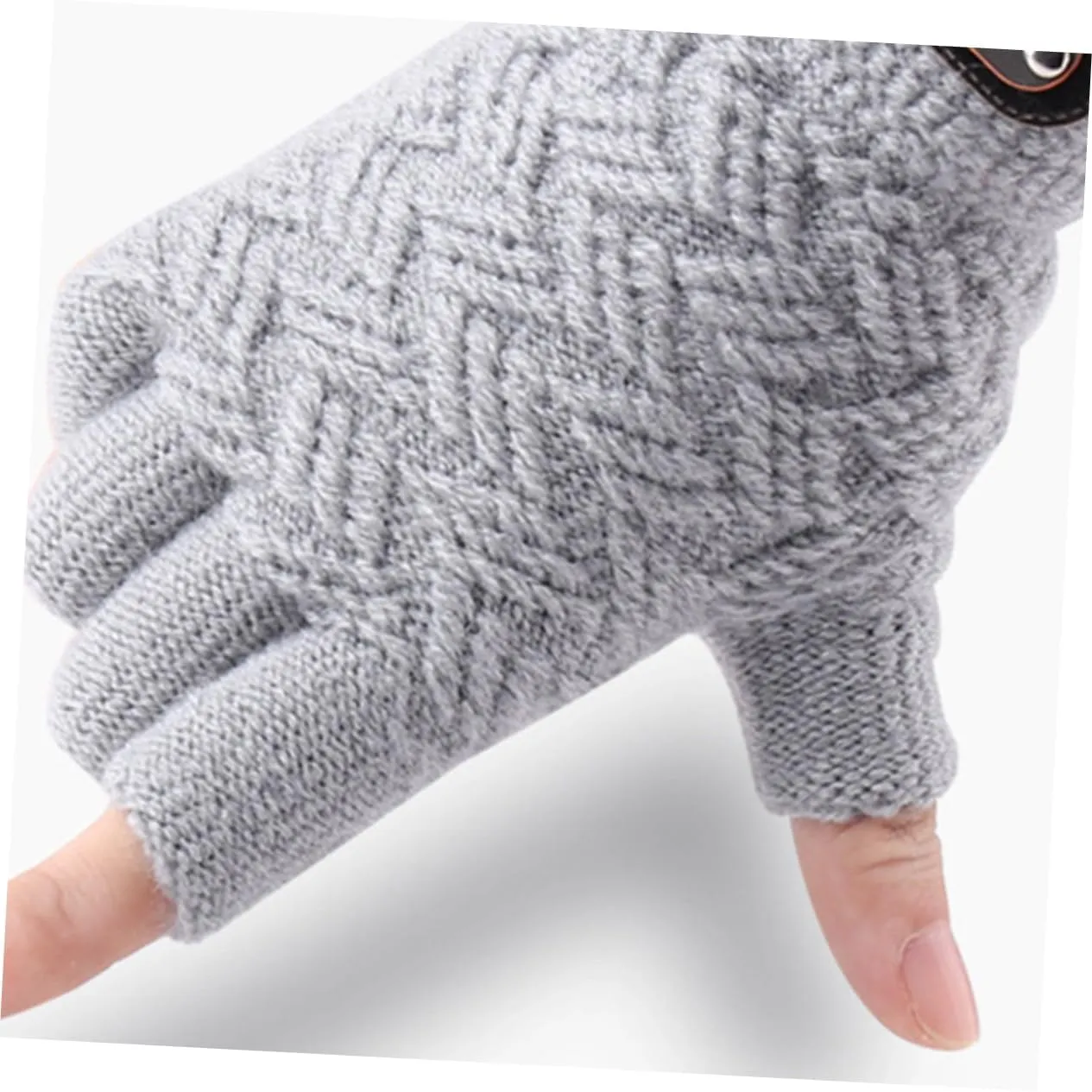Winter Gloves Biking Gloves Fingerless Gloves Men Winter Running Gloves Bike Gloves Warm Half Finger