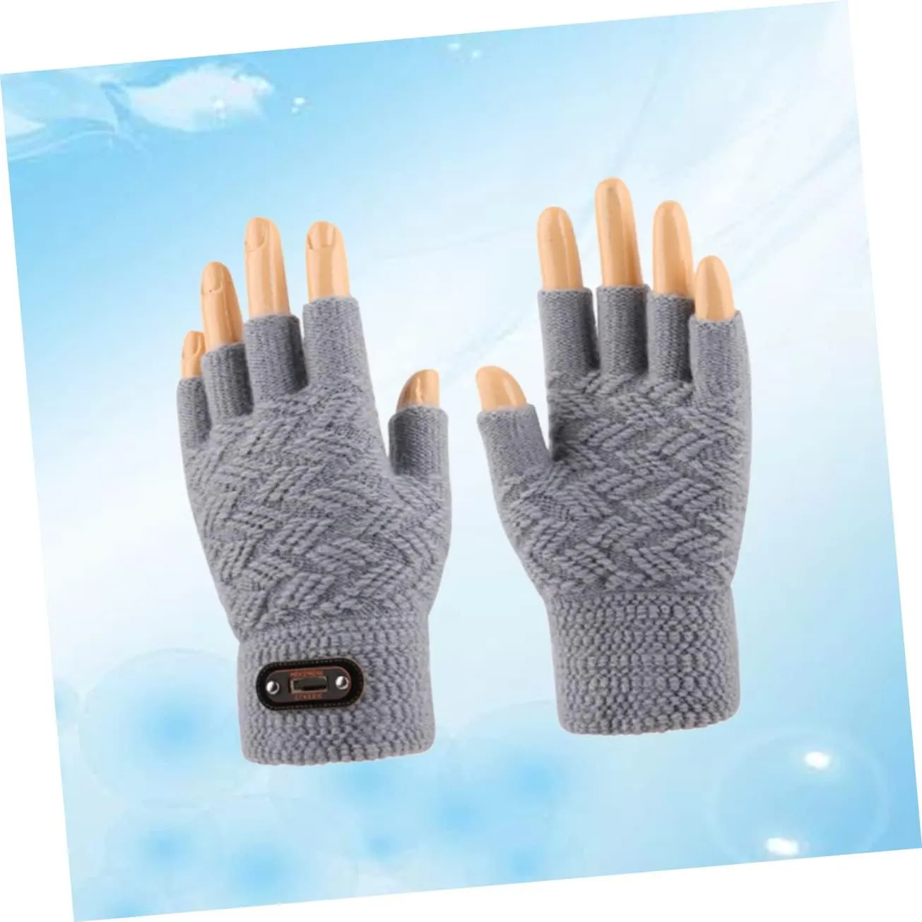 Winter Gloves Biking Gloves Fingerless Gloves Men Winter Running Gloves Bike Gloves Warm Half Finger