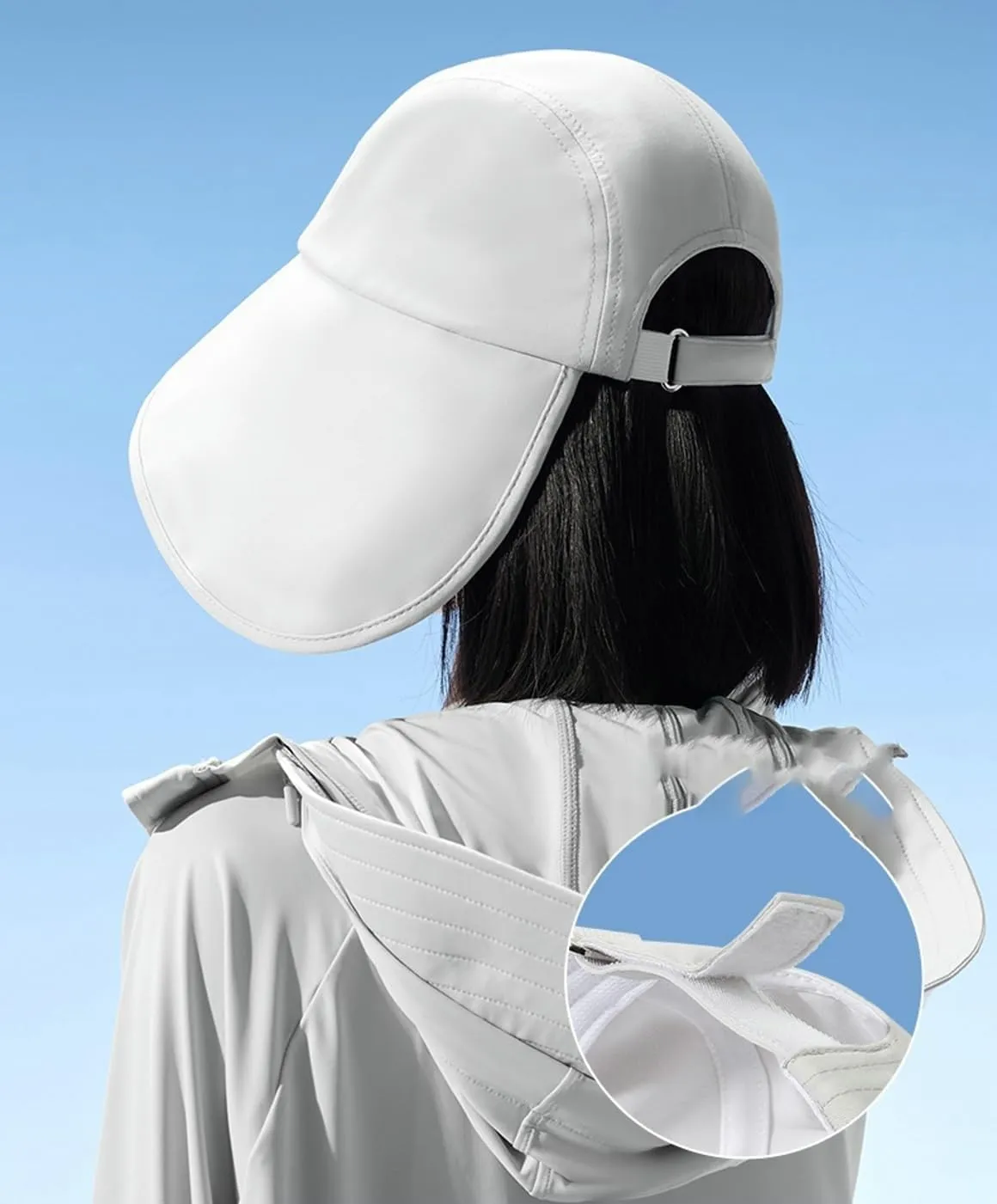 Women's Large Brim Sun Hats UV Protection Beach Hats Outdoor Sports Vacation Wide Brim Bucket Hat Summer Camping Caps