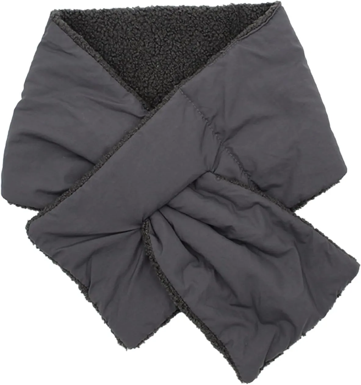 YOLAI Women Men Neck Warmer Lamb Fleece Scarf Outdoor Windproof Warm Solid Scarf Thickening Chunky Winter Scarves