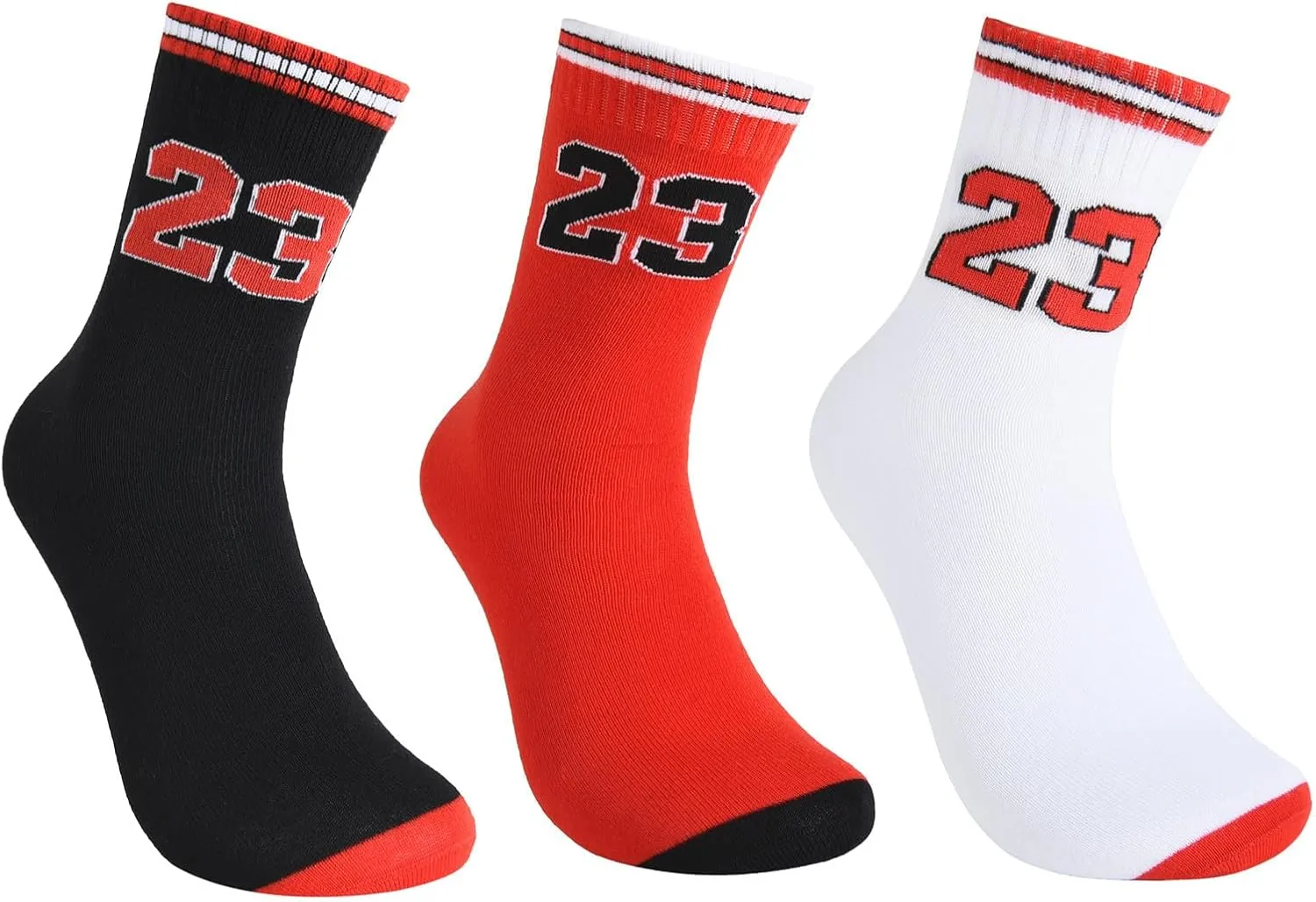 Youth Basketball Socks Boys Girls,3 Pairs Running Breathable Sports Socks for Kids Age 6-14