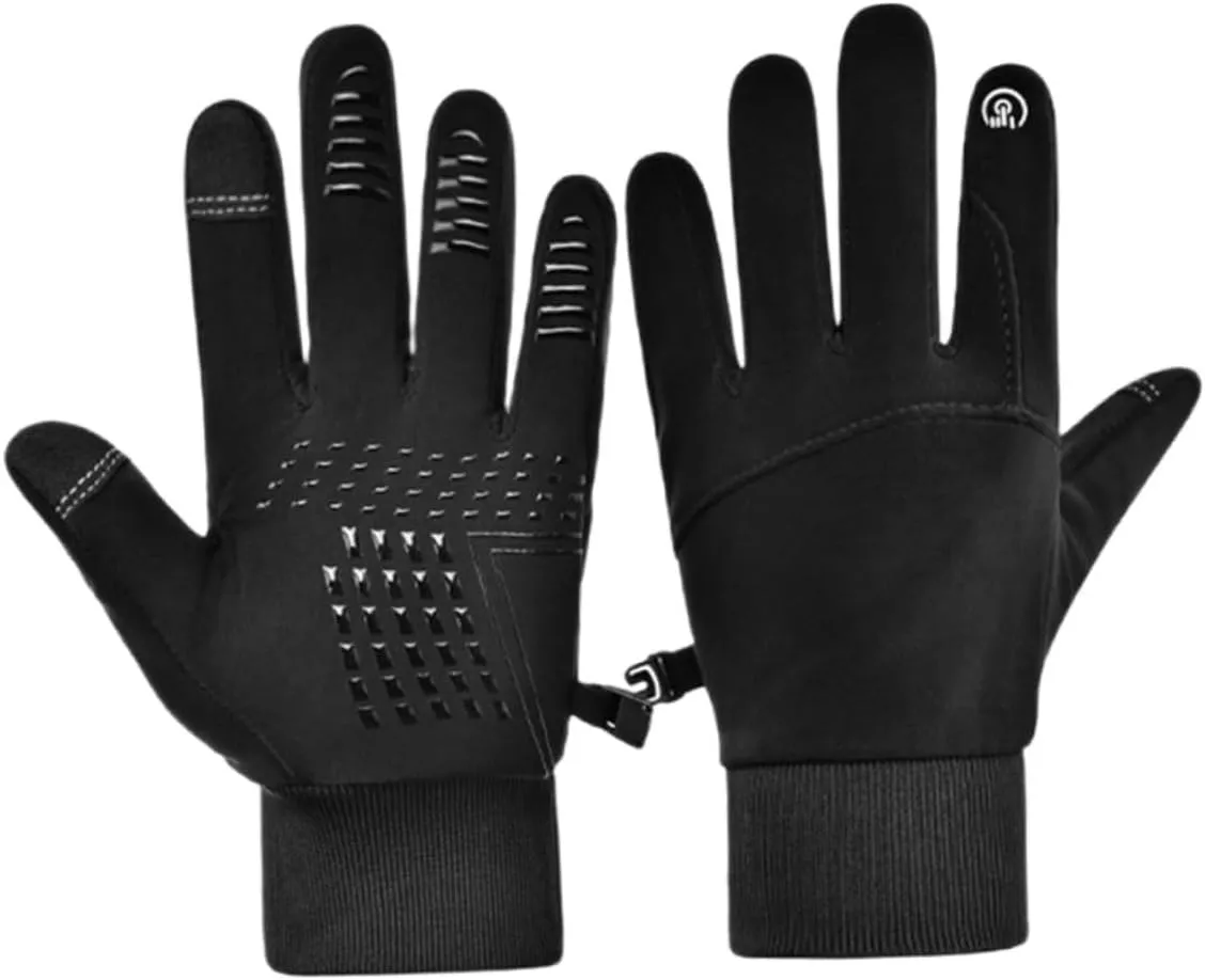 Zerodeko Men's Women's Outdoor Gloves Windproof Insulated Mittens Touchscreen Warm Cycling Gloves for Winter Sports and Riding
