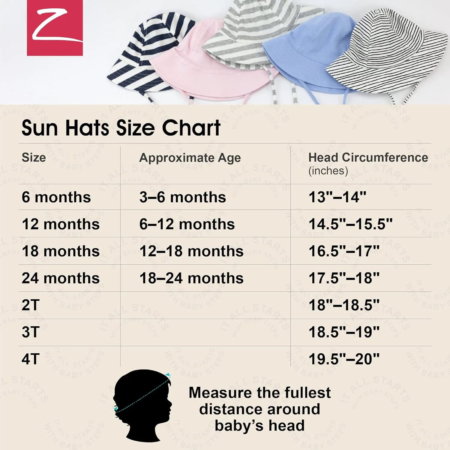 Zutano Girls' Unisex Baby Pastel Solid Sun Hat